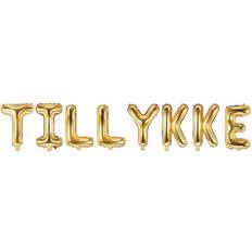 folieballoner tillykke guld. 35 cm