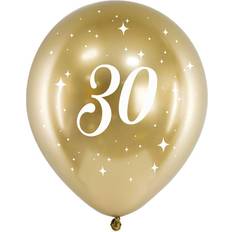 30 års PartyDeco 30-års Ballonger Guld