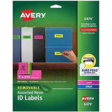 Label Makers & Labeling Tapes on sale Avery Removable Self-Adhesive Multipurpose Labels, 1 x 2-5/8, Assorted Neon, 360/Pack