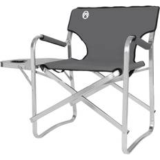 Chaises de camping Coleman Aluminum Deck Chair with Table 2000038341, camping chair (grey/silver)