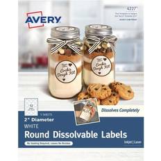 Avery label maker Avery Dissolvable Labels, 4227, Round, 2" White, Pack Of 60