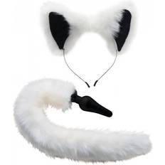 Tailz White Fox Tail Analplug och Öron Vit