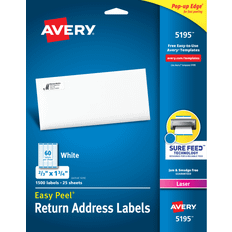 Office Supplies Avery Address Labels Template with Easy Peel ⅔"x1¾" 1500pcs