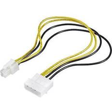 Renkforce strømtilslutningskabel [1x ATX stik 4-benet. 1x IDE-strømstik 4-pin] 0,30 m gul-sort (RF-4174569)