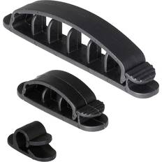 Kabelhåndtering Deltaco CM519 Adhesive Cable Clamps 1/3/6 Slots