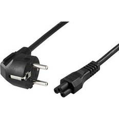 Nedis El- & Installationskablar Nedis Strömkabel Strömkontakt Hane IEC-320-C5 Vinklat Rak Nickelplaterad 2.00 m Rund PVC Svart Låda
