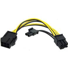 Pci 8 pin InLine Kabeladapter 6-pin til 8-pin PCI-E