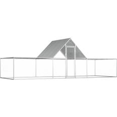 vidaXL Pollaio 6x2x2 m in Acciaio Zincato - Argento