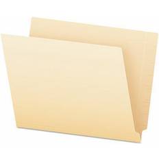 Office Supplies End Tab File Folders, Straight Tab, Letter, Manila, 75/Box