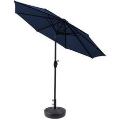 Fishing Gear Polytrends Holme 9-foot Steel Market Patio Umbrella with Tilt-and-Crank Navy Blue