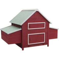 vidaXL Chicken Coop Red 157x97x110 Wood