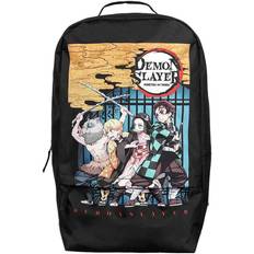 Red - Woman School Bags Demon Slayer Poster Art Black Backpack