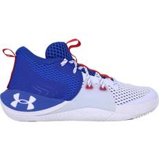 Under Armour Chaussures de Basket Under Armour Mens UA Embiid One Basketball Shoes in royal Textile