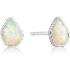 Ania Haie Rhodium Plated Opal Colour Stud Earrings E014-03H