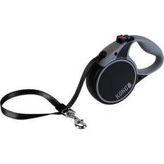 Kong Hunde - Hundehalsbånd & -Seler Kæledyr Kong Terrain Flexline 5 Meter Sort Medium