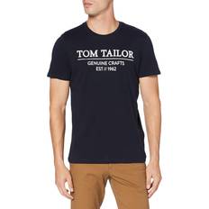 Marc O'Polo Herr T-shirts Marc O'Polo T-shirt Med Logoptryck - Sky Captain Blue