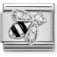 Nomination Composable Classic Link Bee Charm - Silver/Black/Transparent