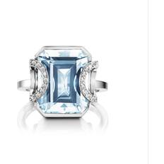 Efva Attling Little Magic Star Aquamarine Ring - Hvidguld