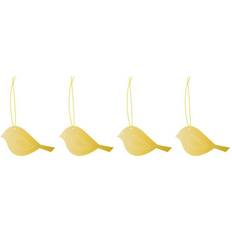Brass Christmas Decorations Cooee Design Winter Bird Christmas Tree Ornament 4cm 4pcs