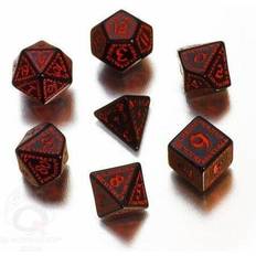 Q Workshop Q-Workshop Games Runic Dice Set Black Red (7)