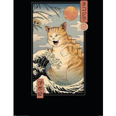 Pyramid Poster, Affisch Vincent Trinidad Catzilla Ukiyoe, (61 x 91.5 cm) Poster