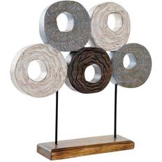 Fer Objets décoratifs Dkd Home Decor ative Figure Multicolour Iron Circles 49 x 10 x 47 cm Figurine