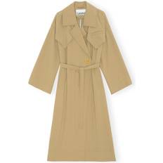 Ganni L Kåper & Frakker Ganni Oversized Twill Trench Coat - Brown