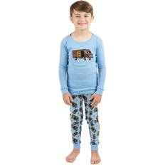 Elastane Nightwear Children's Clothing Leveret Kids 2pc. Solid Pajama Set