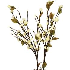 Europalms Kunstig Kamelia m. LED-lys, hvid, 50cm Kunstig plante