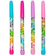 4 Kulspetspennor Rainbow Glitter Wand Ballpoint Pens