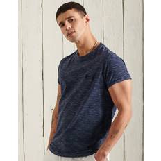 Superdry Herre T-shirts Superdry Label Organic Cotton Vintage Emb T-Shirt Mariner Space Dye