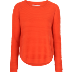 Only Pull en Maille Col Rond Manches Tess - Rouge