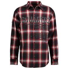 DSquared2 Dsq Logo Check Shirt - Red/Black