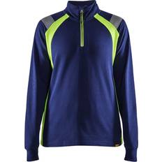 Hauts de travail Blåkläder Sweat À Zip Femme - Marine Jaune Fluo