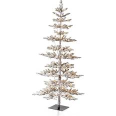 GlitzHome 7ft. Deluxe Pre-Lit Pine Artificial Christmas Tree 84"