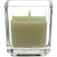 Zest Candle CVZ-039 Sage Green Square Glass Votive -12pc-Box