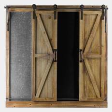 Metal Notice Boards American Art Decor Sliding Barn Doors Notice Board 32.2x31.8"