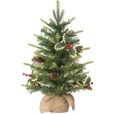 Pre-Lit 2ft. Pine Cones Artificial Green 2 Foot