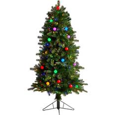 Christmas Trees Nearly Natural 5’ Montana Mountain Fir with 300 Lights Christmas Tree