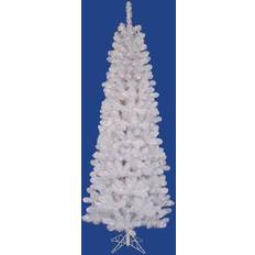 7.5 ft pre lit pencil christmas tree Vickerman 7.5-ft. Pre-Lit White Salem Pencil Pine Artificial Christmas Tree