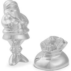 Silver Decorations Nambe Miniature Santa with Gift Bag Decoration