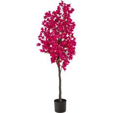 Multicolored Interior Details Nearly Natural 5' Bougainvillea Artificial Tree Unisex Artificial Plant