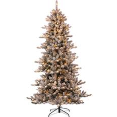 GlitzHome Snow Flocked Fir Christmas Tree 88.6"