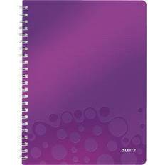 Leitz Notesblok Wow Spiral A4 Pp Linjeret 80 S. M/Hul Violet