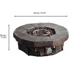 Teamson Home HF11802AA UK Gas Fire Pit With Cover