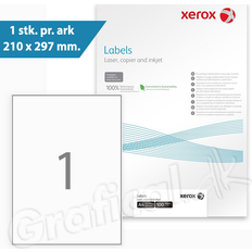 Etiketter på tilbud Xerox multi etiket A4 210x297mm, 100 ark