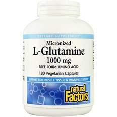 Natural Factors Micronized L-Glutamine 1000 mg 180 Vegetarian Capsules