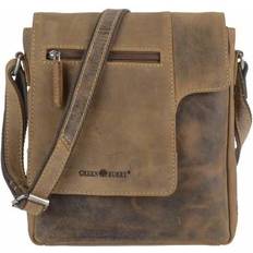 Greenburry Messenger-tasker Greenburry Leder Umhängetasche kleiner Messenger antik braun VINTAGE