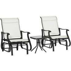 Yellow Bistro Sets OutSunny Outdoor Gliders Set Bistro Set