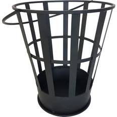 Negro Cestas Gardenlife Cubo Para Leía De Acero Negro Cesta